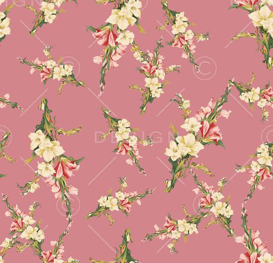 复古花卉印花华亿平台图片