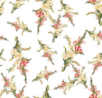 422572-小清新简约流行时尚手绘花卉数码印花