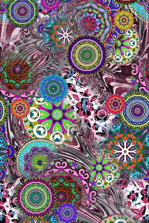 圆形印花华亿平台图片