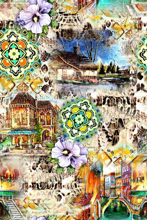 抽象印花华亿平台图片