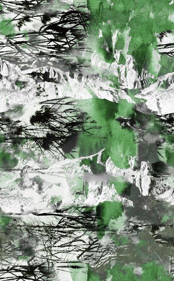 422691-中国风山水墨画雪峰山峰山脉雪山笔墨