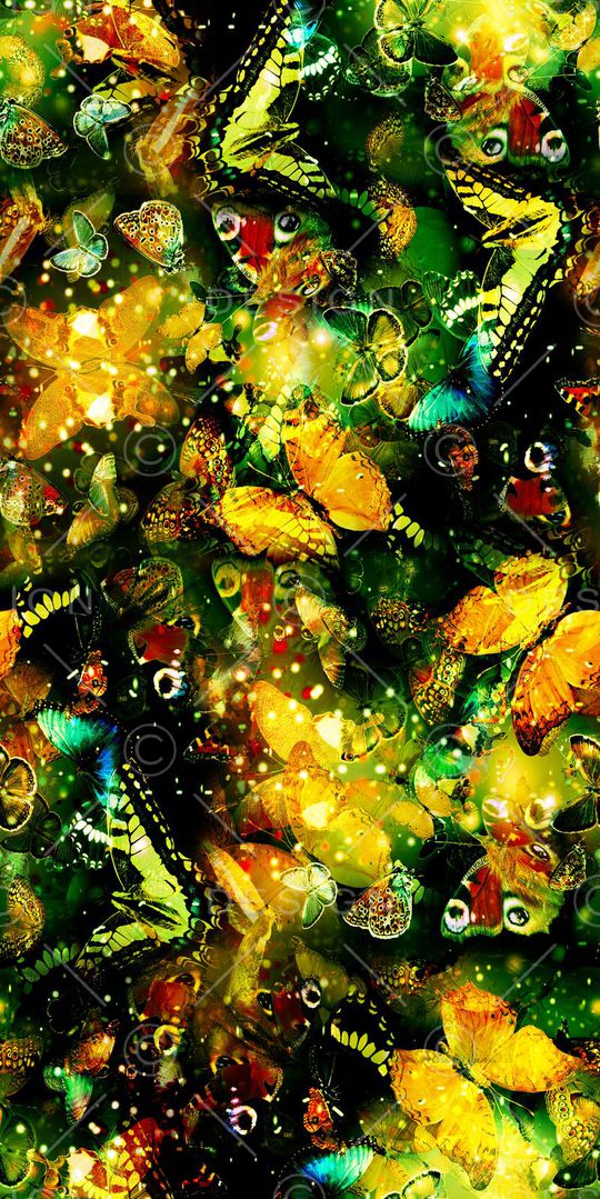 抽象 花纹 蝴蝶印花华亿平台图片