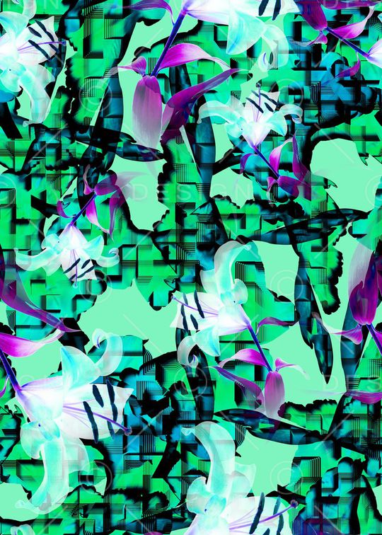 抽象印花华亿平台图片