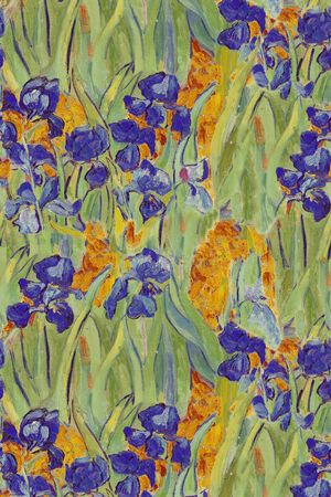 花草 油画印花华亿平台图片