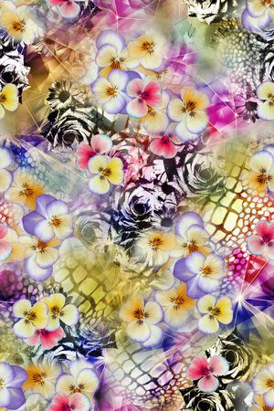 动物方格纹理印花华亿平台图片