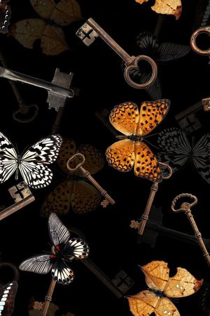 复古钥匙印花华亿平台图片