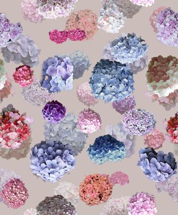 422874-3D个性花团圆小花卉数码印花