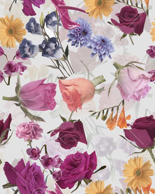 花卉印花华亿平台图片