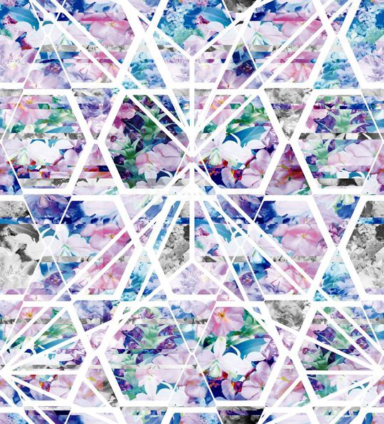 几何 条格 朦胧花卉 错位 叠加 钻石印花华亿平台图片