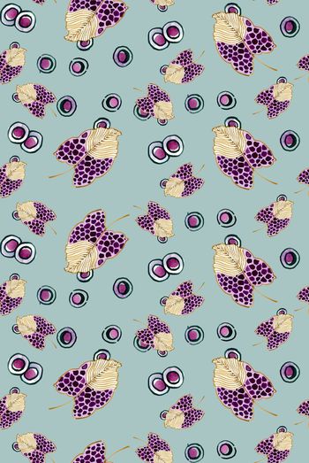 422974-个性简约大牌豹纹手绘树叶数码印花