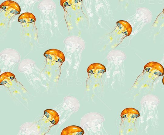 水母印花华亿平台图片