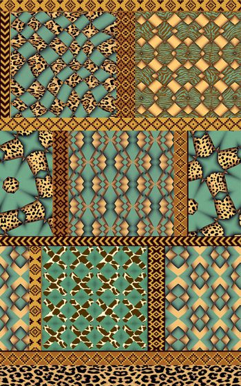 423076-丛林混搭部落动物纹