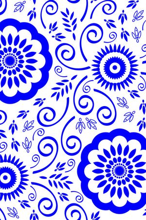 青花瓷印花华亿平台图片