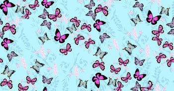 蝴蝶印花华亿平台图片