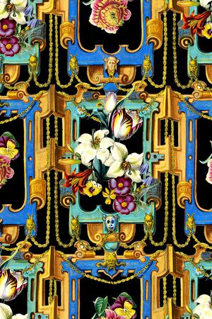 欧式印花华亿平台图片