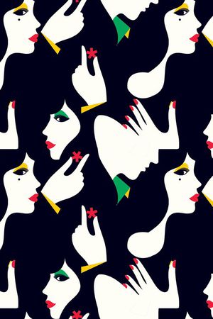 抽象印花华亿平台图片