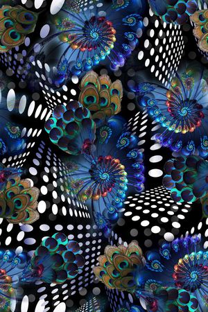 几何波点印花华亿平台图片