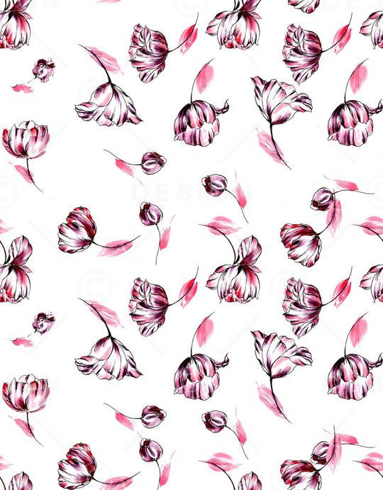 花卉印花华亿平台图片