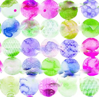 423420-简单简约清新水彩圆点肌理几何纹理女