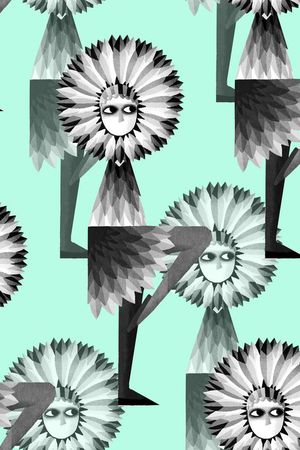 怪诞印花华亿平台图片