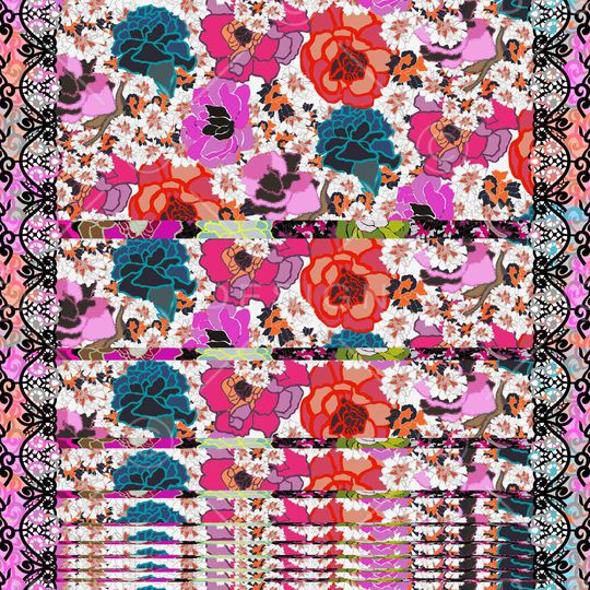 蕾丝印花华亿平台图片