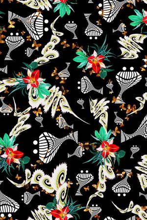 抽象印花华亿平台图片