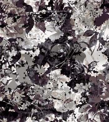 423533-时尚迷彩双色暗底花卉颓废纹理磨痕肌