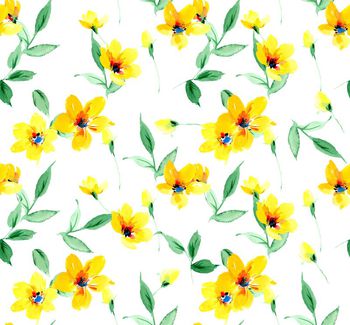 423557-简约明亮手绘小碎花数码印花