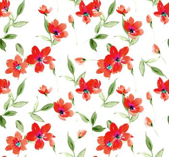 423558-简约明亮手绘小碎花数码印花