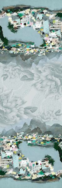 牡丹印花华亿平台图片