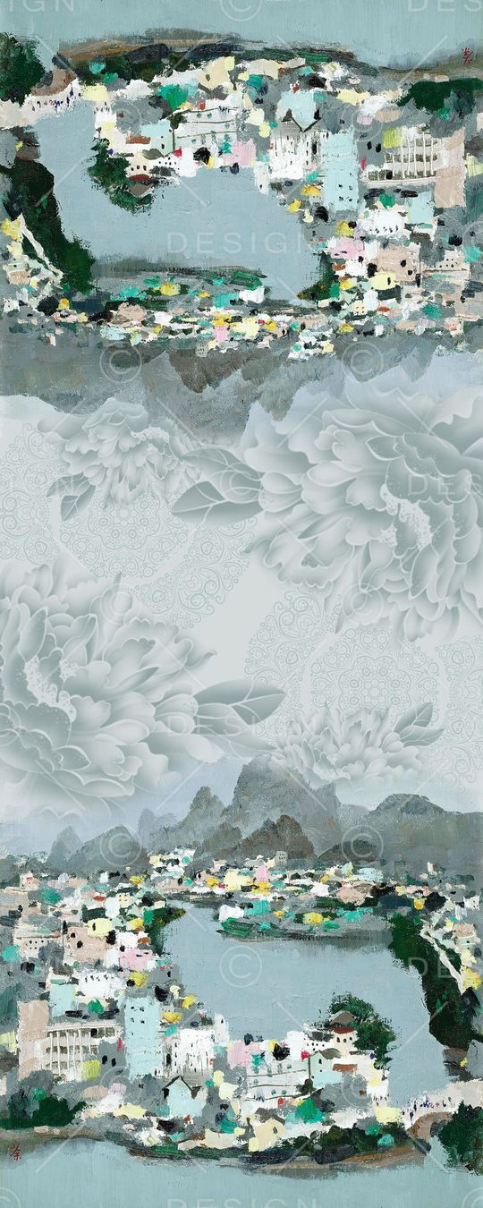 牡丹印花华亿平台图片