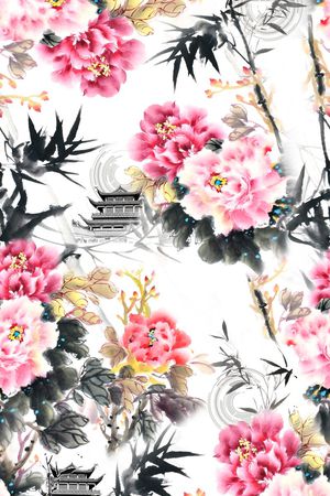 中国风印花华亿平台图片