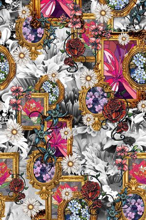 相框印花华亿平台图片