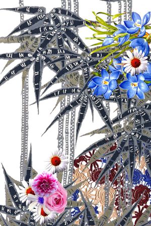 水墨印花华亿平台图片