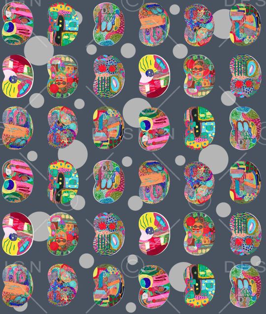 圆点印花华亿平台图片