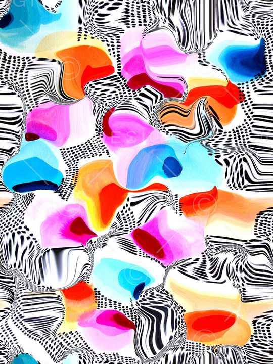 几何印花华亿平台图片