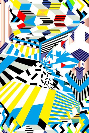 几何印花华亿平台图片