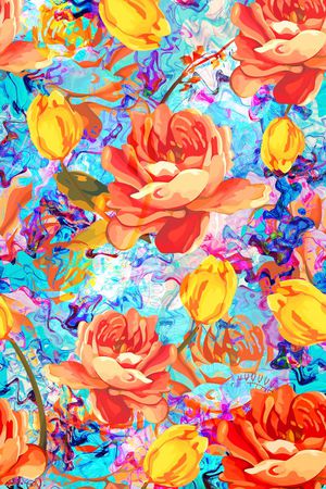 花卉 花纹印花华亿平台图片