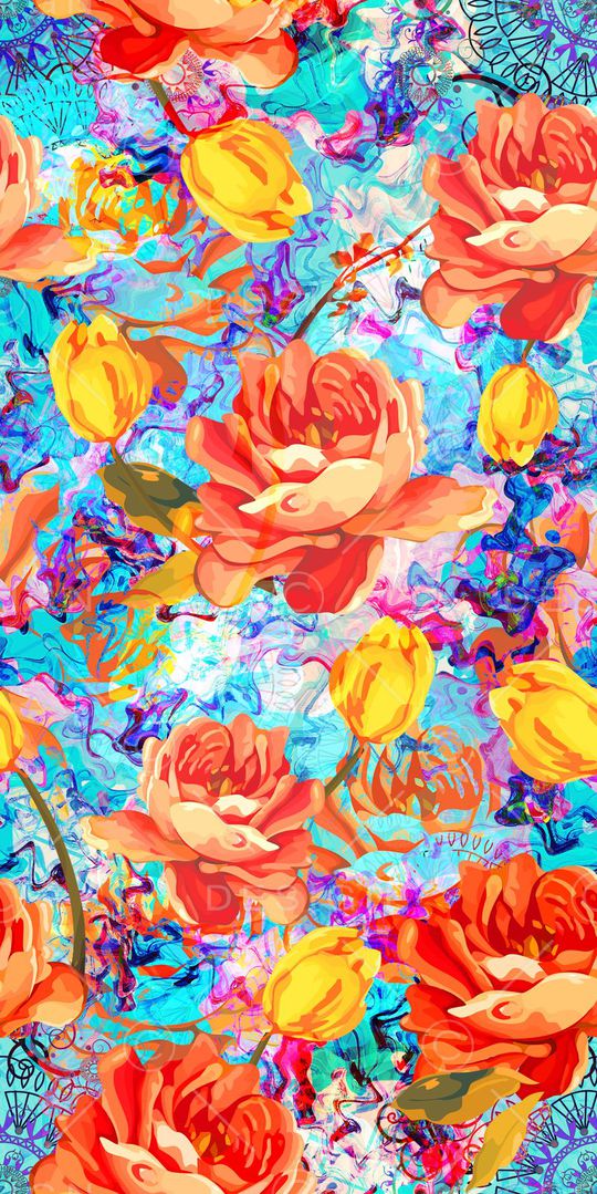 花卉 花纹印花华亿平台图片