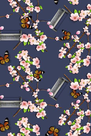 蝴蝶印花华亿平台图片