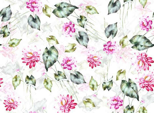 荷花印花华亿平台图片