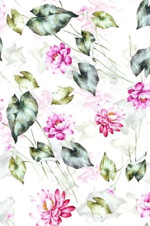 荷花印花华亿平台图片