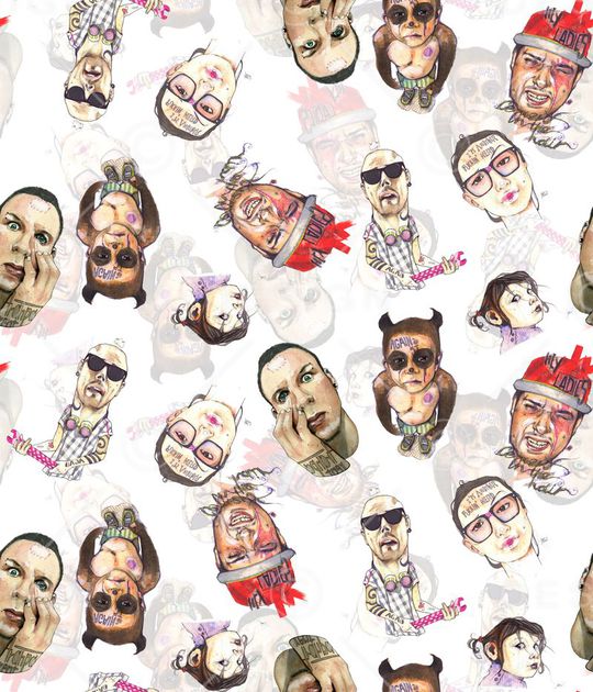 个性插画印花华亿平台图片