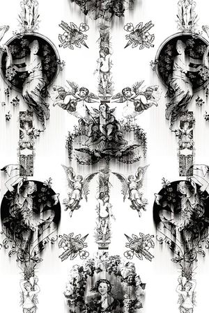 黑白印花华亿平台图片