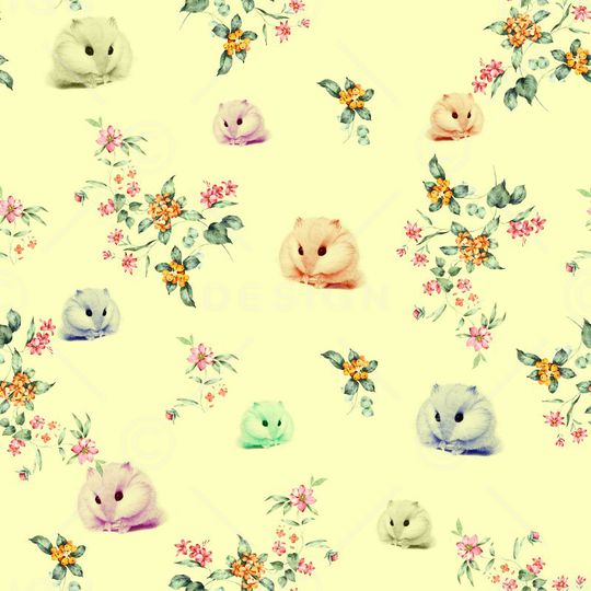 手绘小百合印花华亿平台图片