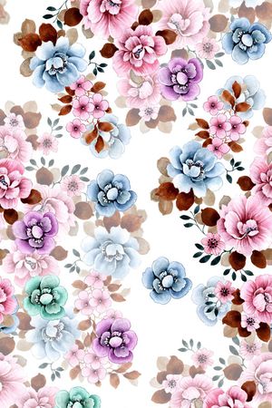 花卉印花华亿平台图片