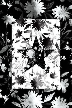 黑白印花华亿平台图片