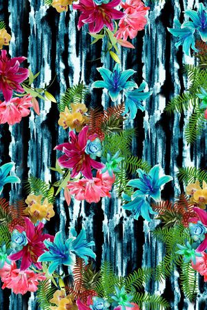 水彩线条印花华亿平台图片