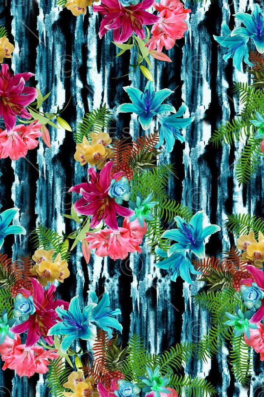 水彩线条印花华亿平台图片