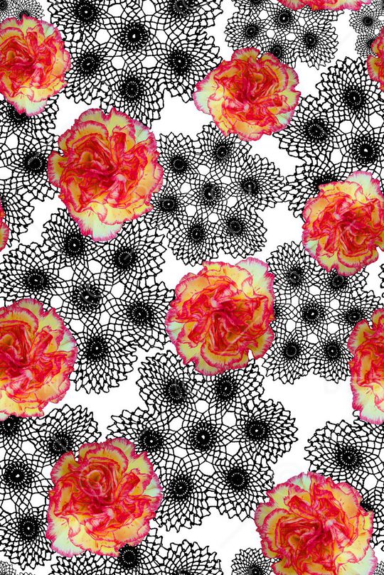 蕾丝印花华亿平台图片